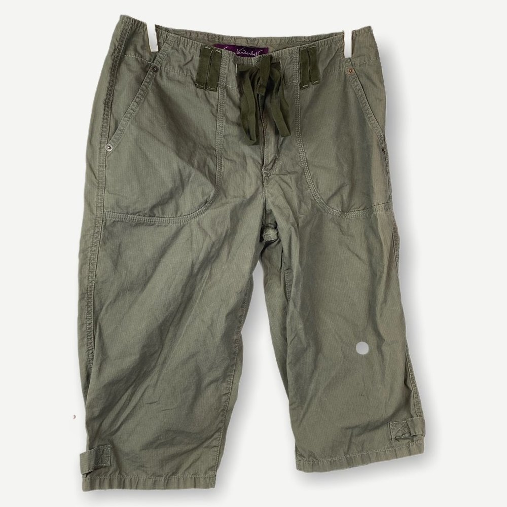 Gloria Vanderbilt Womans Army Green Knee-Length Capri/Crop Pants Size 6